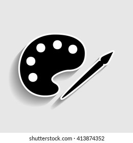 palette and paint brush sign