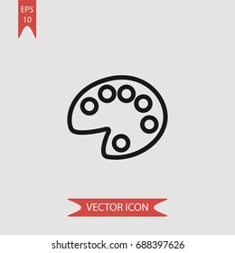 Palette of paint vector icon, illustration symbol