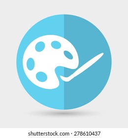 palette and paintbrush