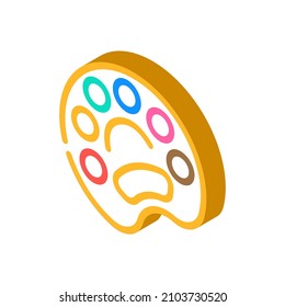 palette for painting isometric icon vector. palette for painting sign. isolated symbol illustration