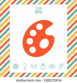 Palette for paints. Graphic elements for your design