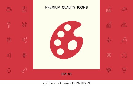 Palette for paints. Graphic elements for your design