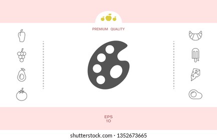 Palette for paints. Graphic elements for your design