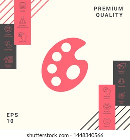 Palette for paints. Graphic elements for your design