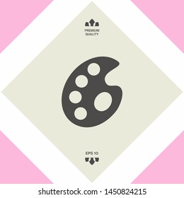 Palette for paints. Graphic elements for your design