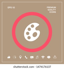 Palette for paints. Graphic elements for your design
