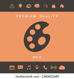 Palette for paints. Graphic elements for your design