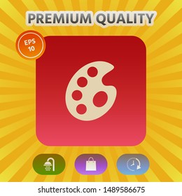 Palette for paints. Graphic elements for your design