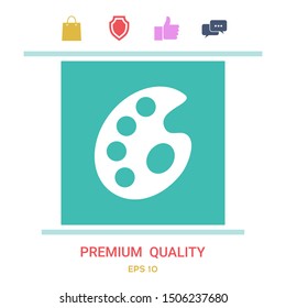 Palette for paints. Graphic elements for your design