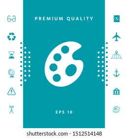 Palette for paints. Graphic elements for your design