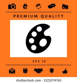 Palette for paints. Graphic elements for your design