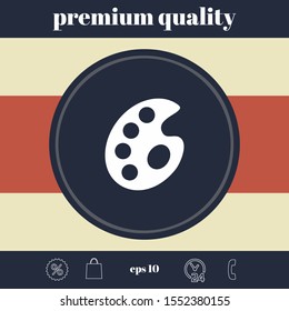 Palette for paints. Graphic elements for your design