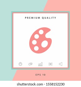 Palette for paints. Graphic elements for your design