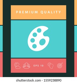 Palette for paints. Graphic elements for your design