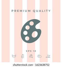 Palette for paints. Graphic elements for your design