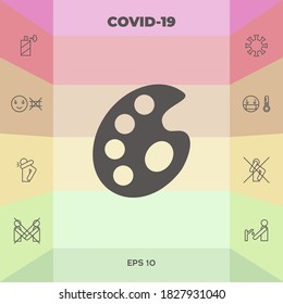 Paleta para pinturas. Elementos gráficos para su diseño