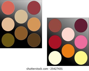 palette for professional make-up.Brush