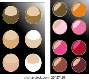 palette for professional make-up.Lipstick