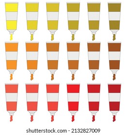 A palette of shades in tubes. Tubes of paint. tubes for painting