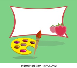 Palette. Six colors of raspberry jam. Vector background.
