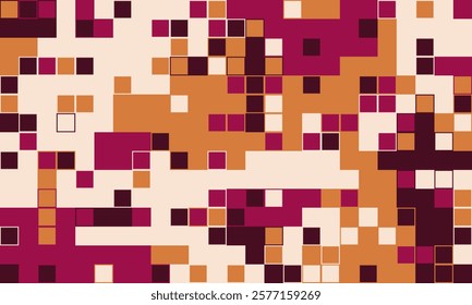 Palette texture geometry balance. Seamless mosaic cover 90s. Copy space party artistic colors. Composition simplicity vector wrapping paper.