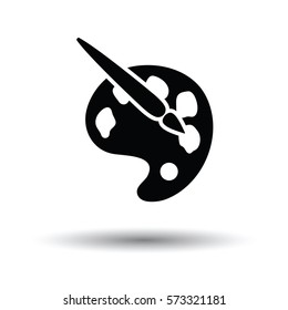Palette toy ico. White background with shadow design. Vector illustration.