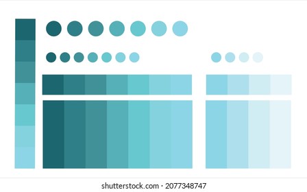 palette of turquoise, blue chocolate shades of color