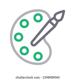 palette vector color line icon 