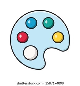 palette vector flat color icon 