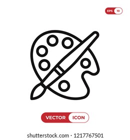 Palette vector icon