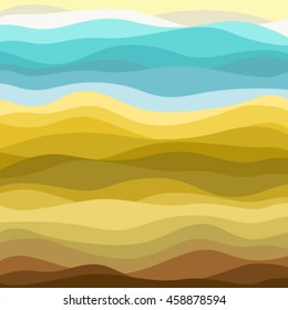 palette of waves from yellow to blue