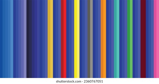 palettes of different shades and type of blue color in vertical stripes, palettes of blue color vector illustration.