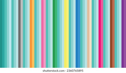 palettes of different shades and type of turquoise color in vertical stripes, palettes of turquoise color vector illustration.