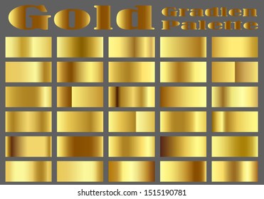 paletas gradiente objeto de oro vectorial