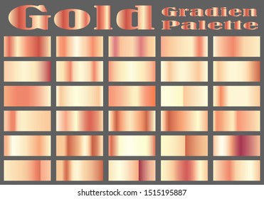 palettes gradient vector gold object