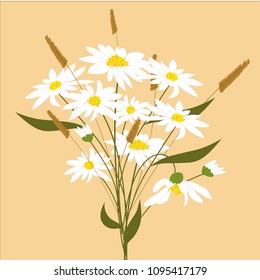 Palevyh bouquet of flowers greeting card