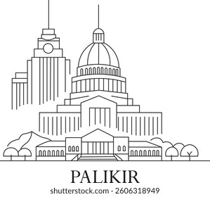 Palikir City Line Draw Simple Minimalist