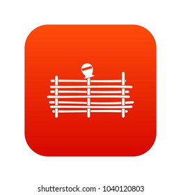 Palisade icon digital red for any design isolated on white vector illustration