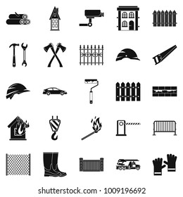 Palisade icons set. Simple set of 25 palisade vector icons for web isolated on white background