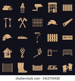 Palisade icons set. Simple set of 25 palisade vector icons for web for any design