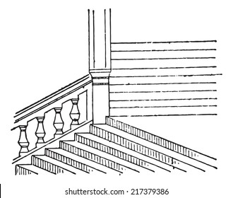 Palisade or Stakewall, vintage engraved illustration. Dictionary of words and things - Larive and Fleury - 1895.