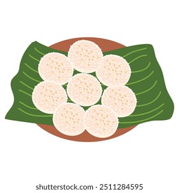 Palitaw with Coconut, Sesame Seeds and Sugar