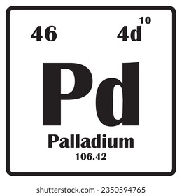 Palladium Element icon vector illustration symbol design