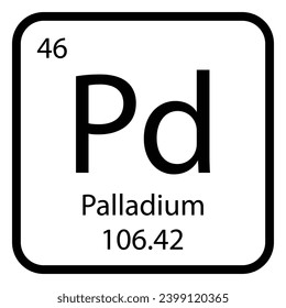 Palladium icon vektor illustration design