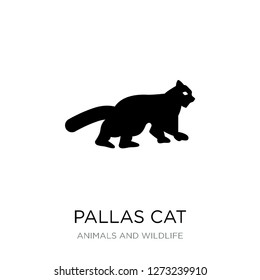 pallas cat icon vector on white background, pallas cat trendy filled icons from Animals and wildlife collection, pallas cat simple element illustration