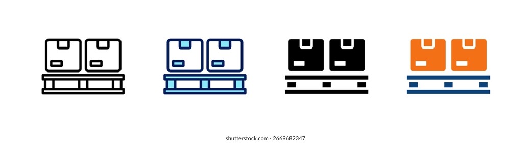 Palette alles in einem Symbol Multi Styles Vektor-Set