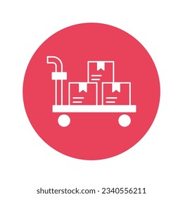 Pallet cart Vector Icon with trendy background colors that can easily edit or modify

