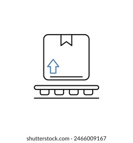 pallet concept line icon. Simple element illustration. pallet concept outline symbol design.