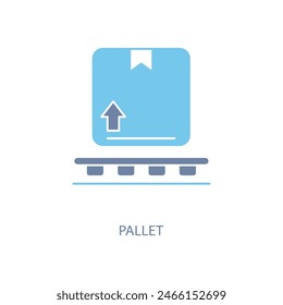 pallet concept line icon. Simple element illustration. pallet concept outline symbol design.
