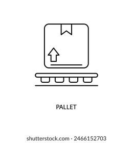 pallet concept line icon. Simple element illustration. pallet concept outline symbol design.